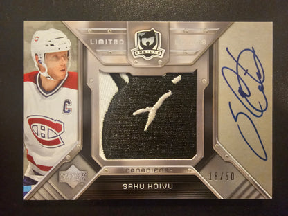 2006-07 Upper Deck The Cup - Limited Logos Autographs Saku Koivu #LL-SK /50