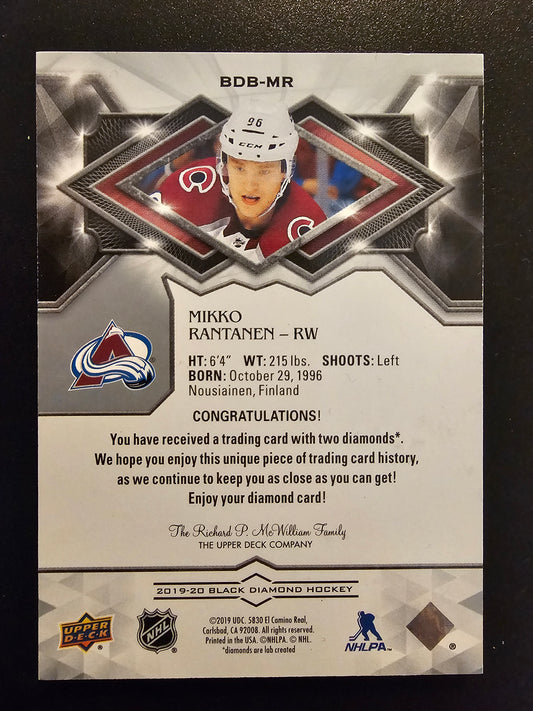 2019-20 Upper Deck Black Diamond - Diamond Relics - Mikko Rantanen #BDB-MR /5