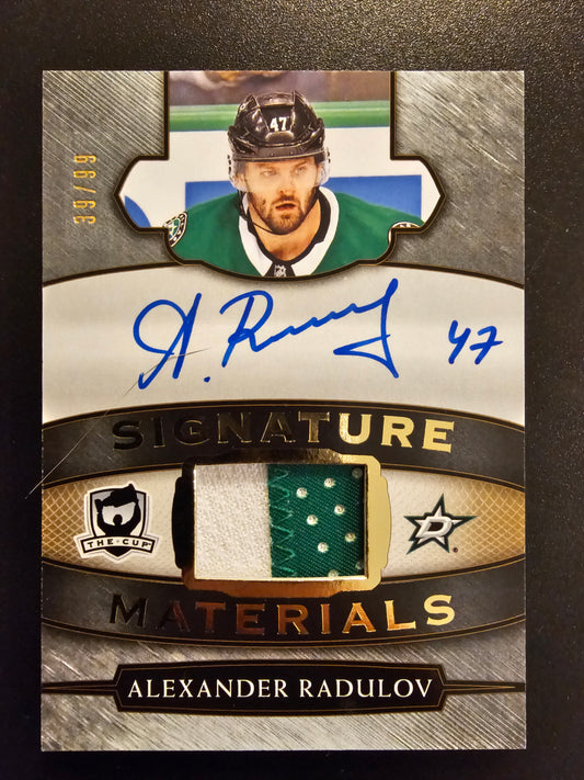 2018-19 Upper Deck The Cup - Signature Materials - 2019-20 The Cup Update - Alexander Radulov #SP-AR /99