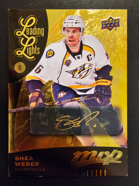 2016-17 Upper Deck MVP - Gold Autographs - Leading Lights - Shea Weber #347