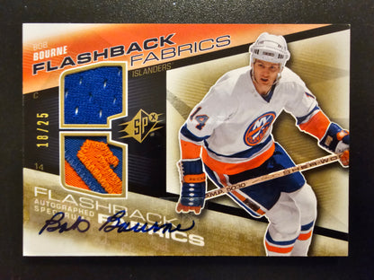 2008-09 Upper Deck SPx Flashback Fabrics Autographs - Bob Bourne #227 /25
