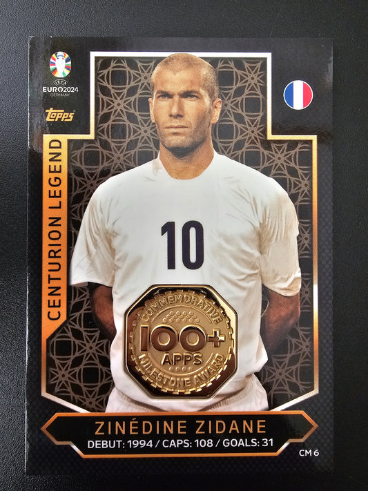 2024 Topps Match Attax Euro 2024 - Centurion Legend Relic -Zinedine Zidane #CM6