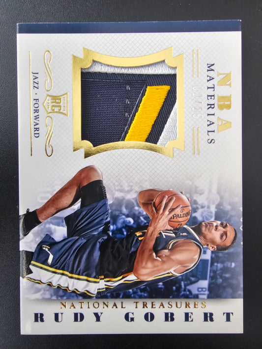 2013-14 Panini National Treasures - NBA Rookie Material - Prime - Rudy Gobert #6 /25 RY