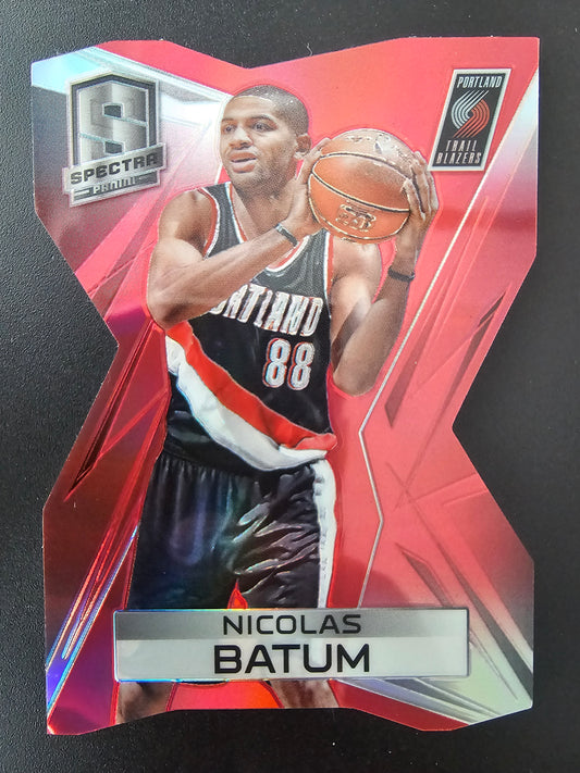 2014-15 Panini Spectra - Red Die-Cut Prizm - Nicolas Batum #54 /25