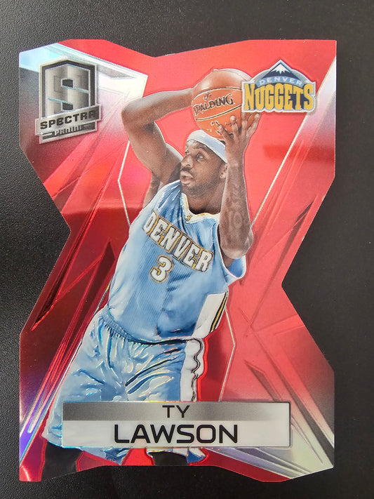 2014-15 Panini Spectra - Red Die-Cut Prizm - Ty Lawson #72 /25