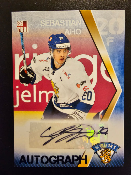 2016 Sereal Team Finland  Autograph - Sebastian Aho #FIN-AUT-011 /25