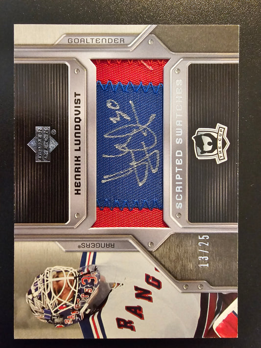 2006-07 Upper Deck The Cup - Scripted Swatches - Henrik Lundqvist #SS-HL /25