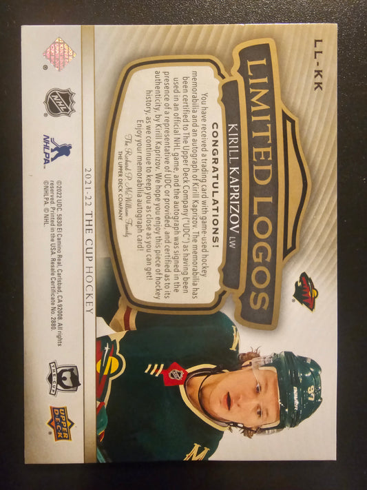 2021-22 Upper Deck The Cup - Limited Logos - Kirill Kaprizov #LL-KK /25