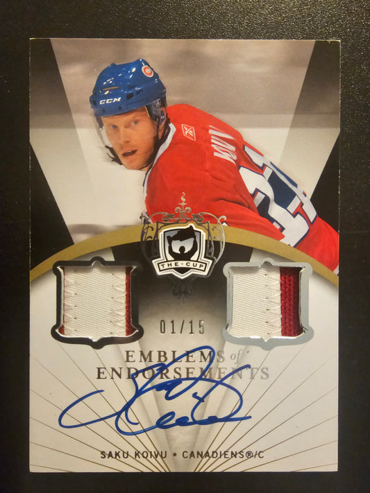 2007-08 Upper Deck The Cup - Emblems of Endorsement - Saku Koivu #EE-SK /15