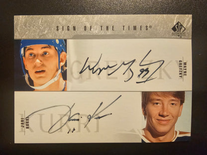 2003-04 Upper Deck SP Authentic - Sign of the Times - Jari Kurri / Wayne Gretzky #SOT-GK /99