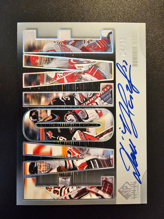 2020-21 Upper Deck SP Signature Edition Legends - Evolve Silver Spectrum Foil Autographs - Dominik Hasek #E-33 /35