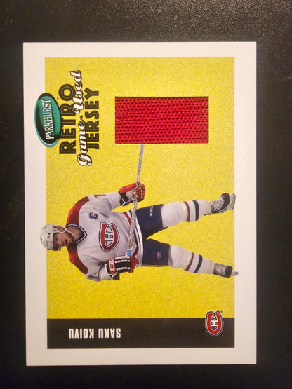 2002-03 In the Game Parkhurst Retro - Game-Used Jersey - Saku Koivu #RJ-35