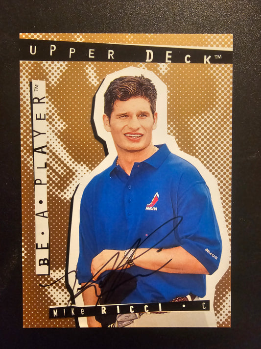 1994-95 Upper Deck Be a Player - Signatures - Mike Ricci #37