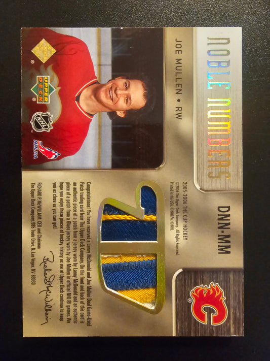 2005-06 Upper Deck The Cup - Dual-Sided Noble Numbers - Lanny McDonald / Joe Cullen #DNN-MM /10