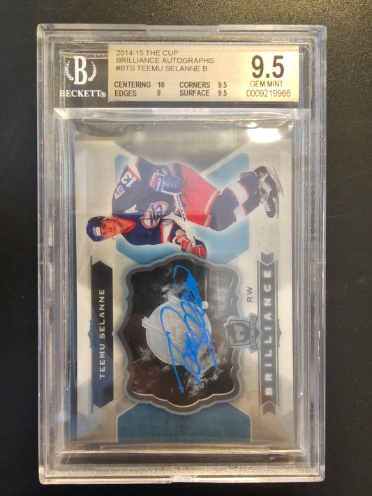 2014-15 Upper Deck The Cup - Brilliance - Teemu Selanne #B-TS BGS 9.5 Auto 10