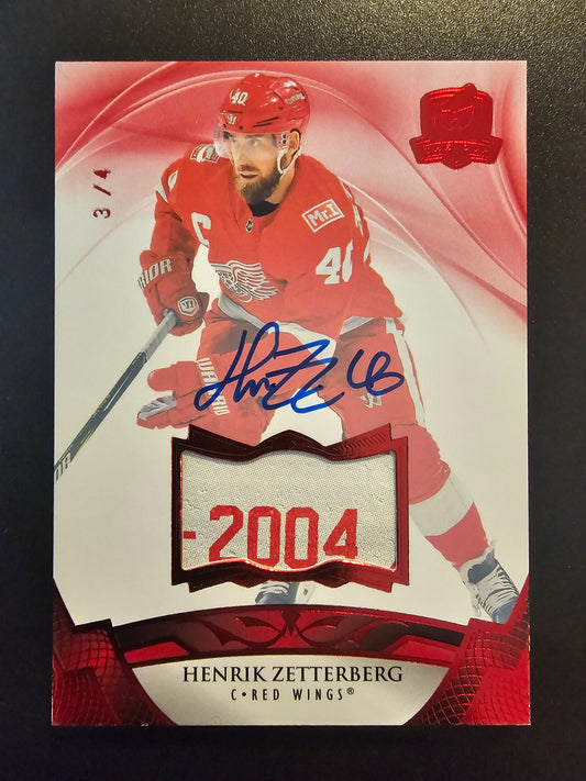 2020-21 Upper Deck The Cup - Red Foil - Henrik Zetterberg #66 /4