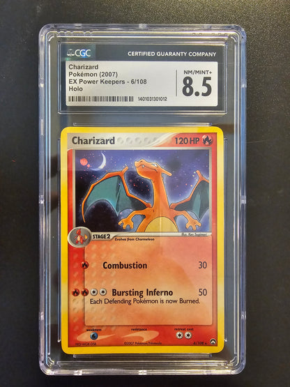2007 Pokemon - EX Power Keepers -  Holo - Charizard #6 CGC 8.5