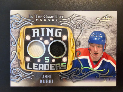 2020-21 Leaf In the Game Used - Ring Leaders Relics - Silver - Jari Kurri #RL-14 /2