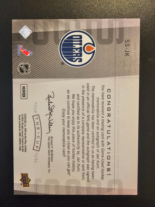 2009-10 Upper Deck The Cup - Scripted Swatches - Jari Kurri #SS-JK /25