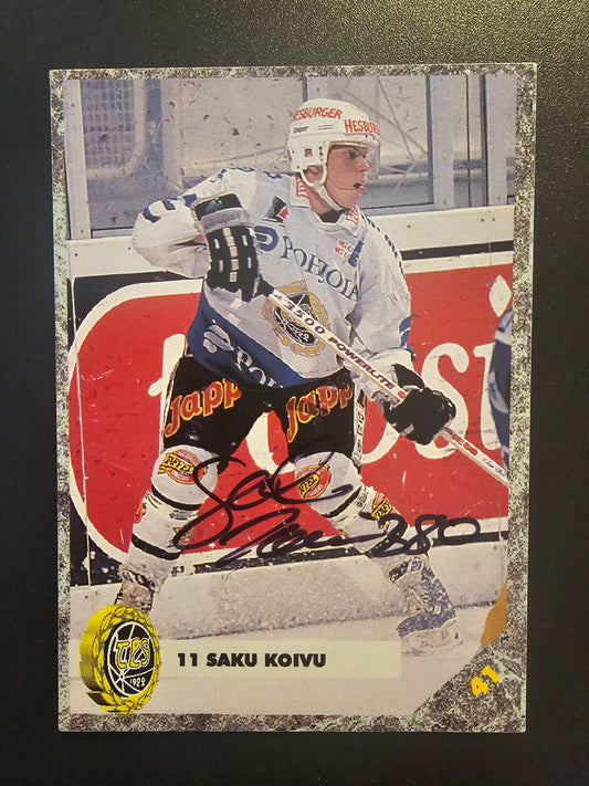 1993-94 Sisu Signature - Saku Koivu !KATSO KUNTO!