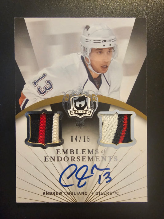 2007-08 Upper Deck The Cup - Emblems of Endorsement - Andrew Cogliano #EE-AC /15 RY