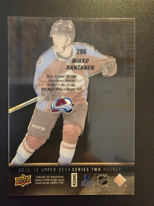 2015-16 Upper Deck - Young Guns Acetate - Mikko Rantanen #206 RC
