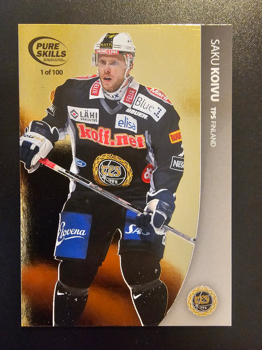 2004-05 Card Cabinet SHL Elite Pure Skills - Gold - Saku Koivu #141 /100