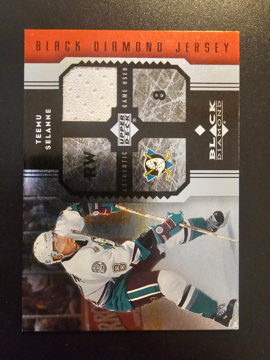 2005-06 Upper Deck Black Diamond - Jersey - Ruby - Teemu Selanne #J-TS /100