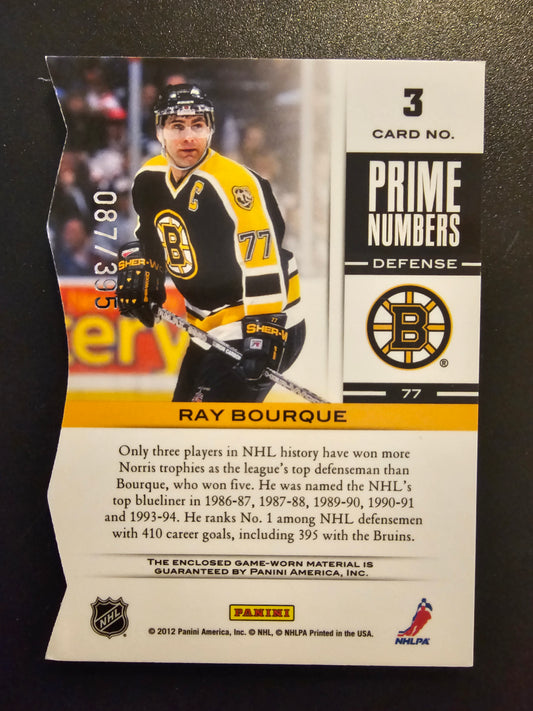 2011-12 Panini Elite - Prime Numbers - Jerseys - Ray Bourque  #3 /395