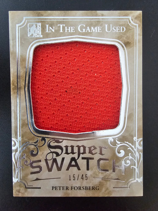 2016-17 Leaf In the Game Used - Super Swatch - Silver - Peter Forsberg #SS-31 /45