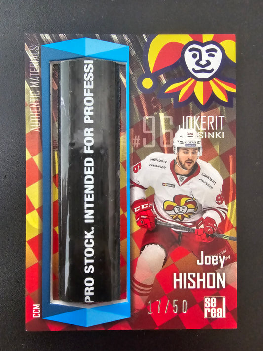 2016-17 Sereal Jokerit Stick - Joey Hishon #JOK-STI-014 /50