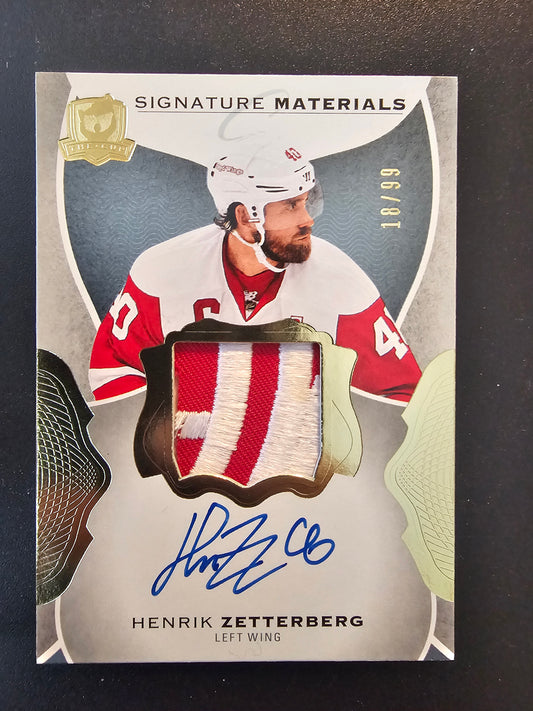 2016-17 Upper Deck The Cup - Signature Materials - Henrik Zetterberg #SI-HZ /99