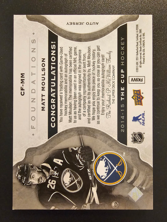 2014-15 Upper Deck The Cup - Cup Foundations Quad - Jerseys Autographs - Matt Moulson #CF-MM /15
