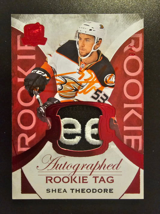 2015-16 Upper Deck The Cup - Red Foil Autographed Rookie Tag - Shea Theodore #174 RC
