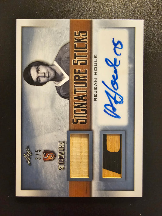 2018 Leaf In the Game Stickwork - Signature Sticks - Platinum - Rejean Houle #SST-RH1 /5