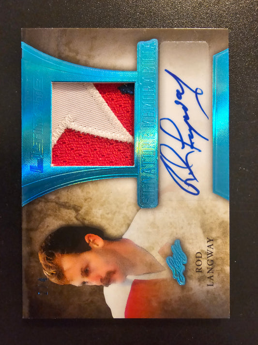 2016-17 Leaf Ultimate - Signature Memorabilia - Blue Spectrum - Rod Langway #SM-RL1 /4