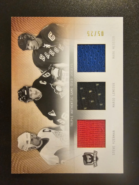 2009-10 Upper Deck The Cup - Cup Trios - Steve Yzerman / Mario Lemieux / Mark Messier CT-LYM /25