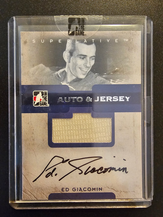2007-08 In the Game Superlative - Auto &amp; Jersey - Silver - Ed Giacom's #AJ-EG /50