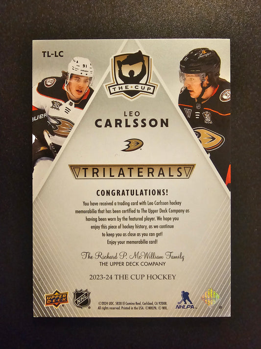 2023-24 Upper Deck The Cup - Trilaterals - Leo Carlsson #TL-LC /33 RC