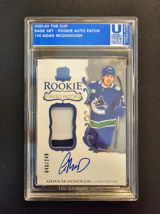2023-24 Upper Deck The Cup RPA - Aidan McDonough #134 /249 RC