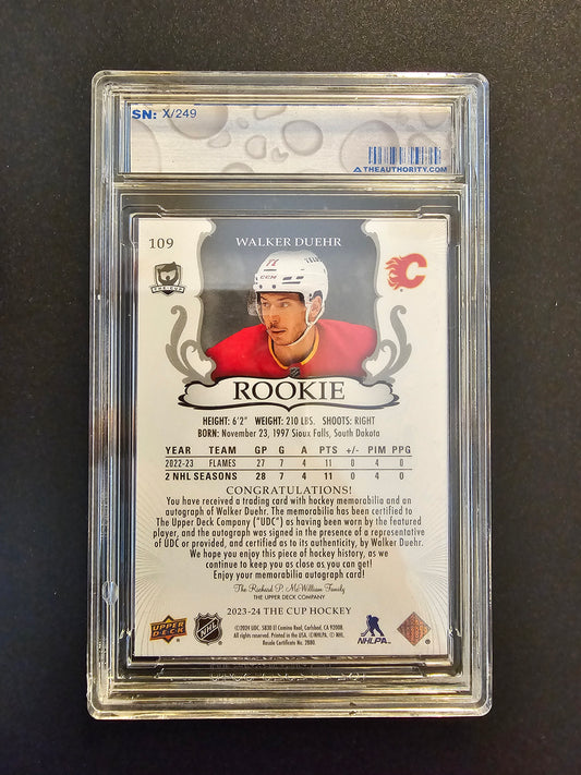 2023-24 Upper Deck The Cup RPA - Walker Duehr #109 /249 RC