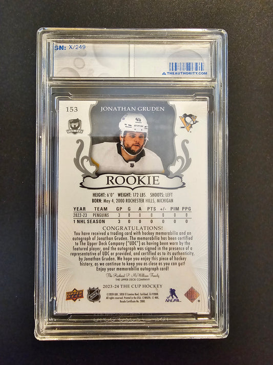 2023-24 Upper Deck The Cup RPA - Jonathan Gruden #153 /249 RC