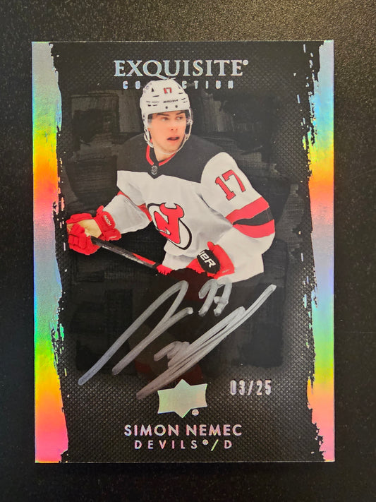 2023-24 Upper Deck The Cup - Exquisite Collection - Rookie Autograph - Simon Nemec #EB-SN /25 RC