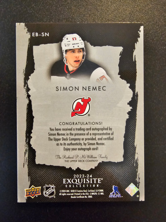 2023-24 Upper Deck The Cup - Exquisite Collection - Rookie Autograph - Simon Nemec #EB-SN /25 RC