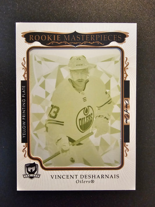 2023-24 Upper Deck The Cup - Rookie Masterpieces - Yellow Printing Plate - Vincent Desharnais #BLKD-RG-VD 1of1 RC