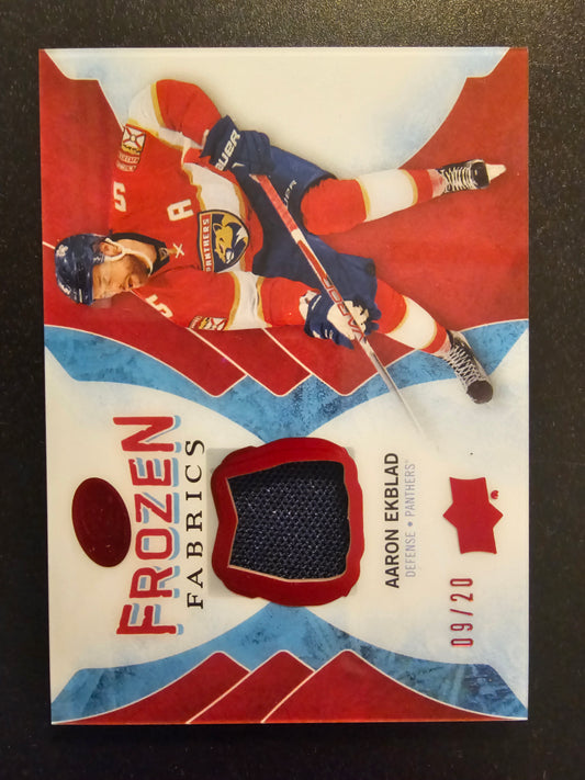 2016-17 Upper Deck Ice - Frozen Fabrics - Red - Aaron Ekblad #FF-AE /20