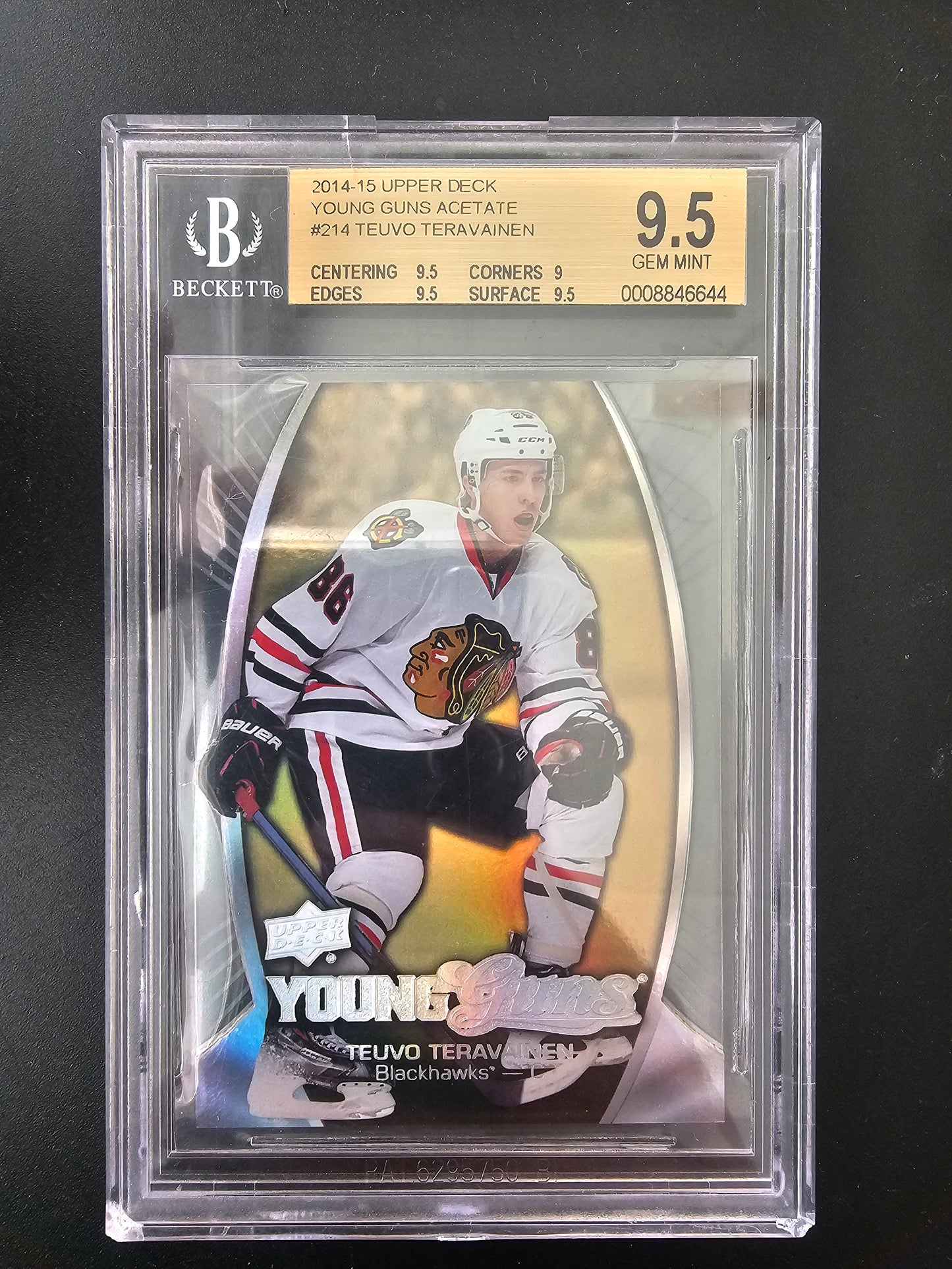2014-15 Upper Deck - Acetate Young Guns - Young Guns - Teuvo Teravainen #214 BGS 9.5 RC