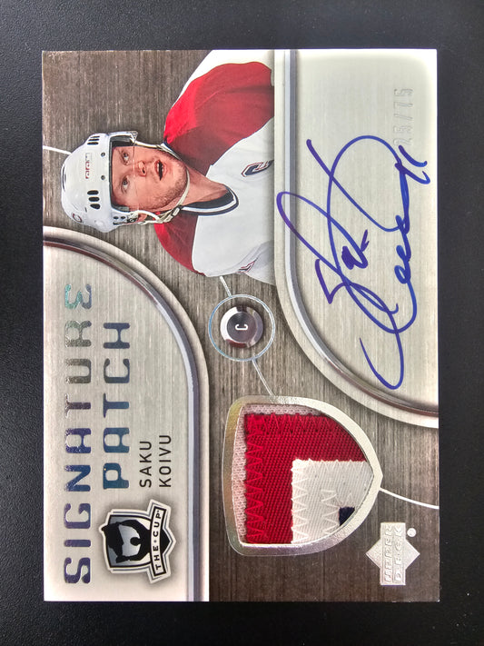2005-06 Upper Deck The Cup - Signature Patches - Saku Koivu #SP-SK /75