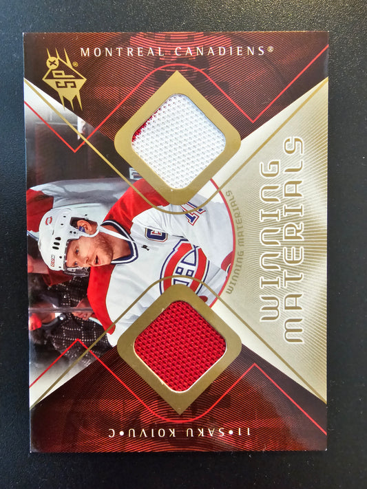 2007-08 Upper Deck SPx - Winning Materials - Saku Koivu #WM-SK