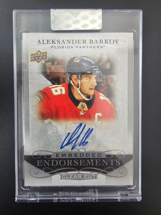 2019-20 Upper Deck Clear Cut - Embedded Endorsements - Aleksander Barkov #EE-BA /99